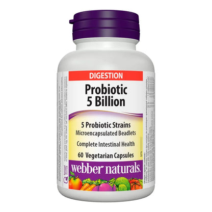 Probiótico Multicepa 5 Mil Millones Células Activas 60 Cápsulas Webber Naturals