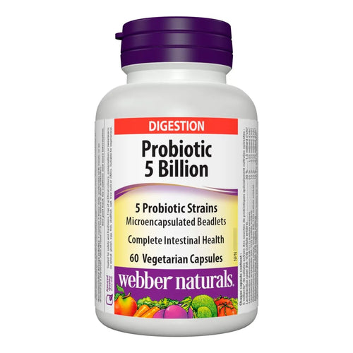 Probiótico Multicepa 5 Mil Millones Células Activas 60 Cápsulas Webber Naturals