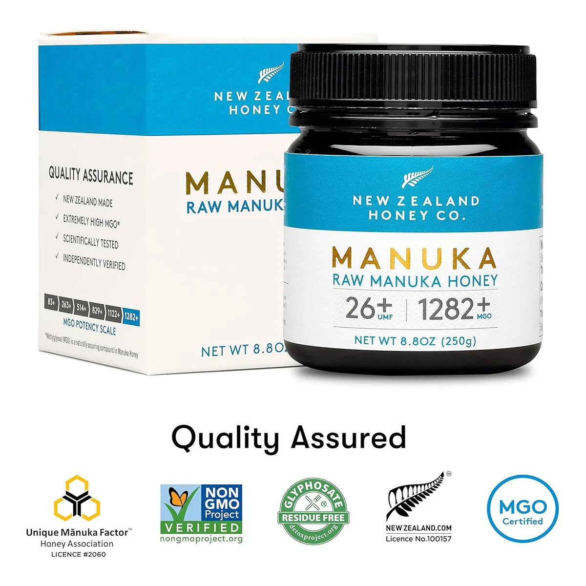 Miel De Manuka Cruda UMF 26 MGO 1282 250g Colmena Rastreable Nueva Zelanda