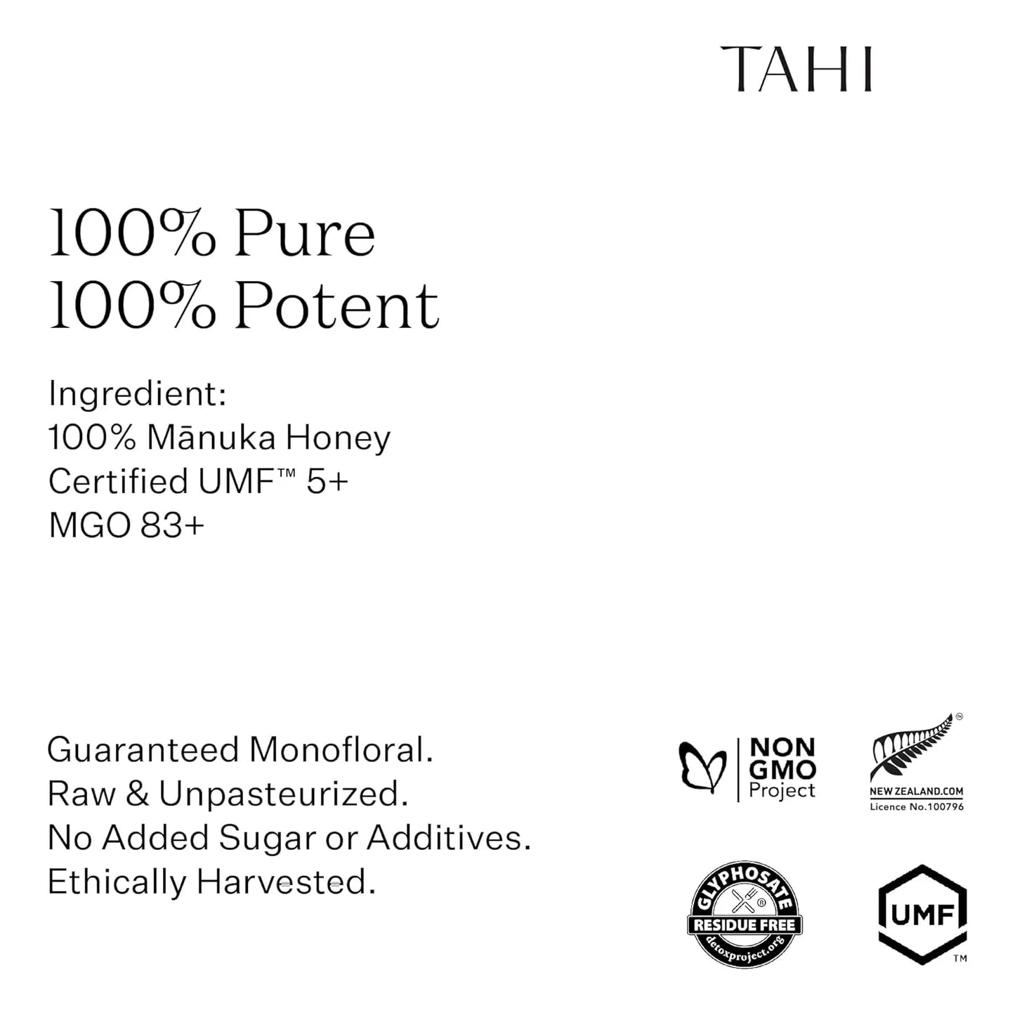 Miel De Manuka Cruda UMF 5+ De Nueva Zelanda 500g Monofloral Tahi Honey