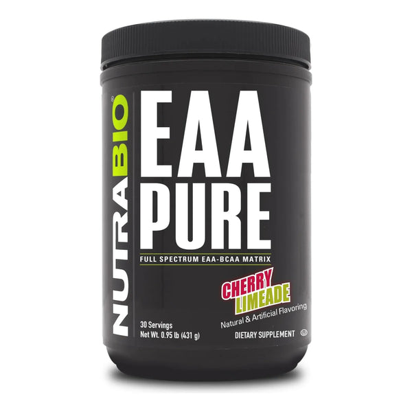 EAA Pure 9 Aminoácidos Cereza Limada Recuperación Muscular 30 Porciones