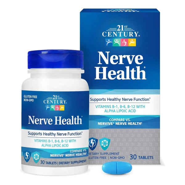 Tabletas Bienestar Nervioso 21st Century 30 Unidades Con Acido Alfa Lipoico Y Vitaminas B