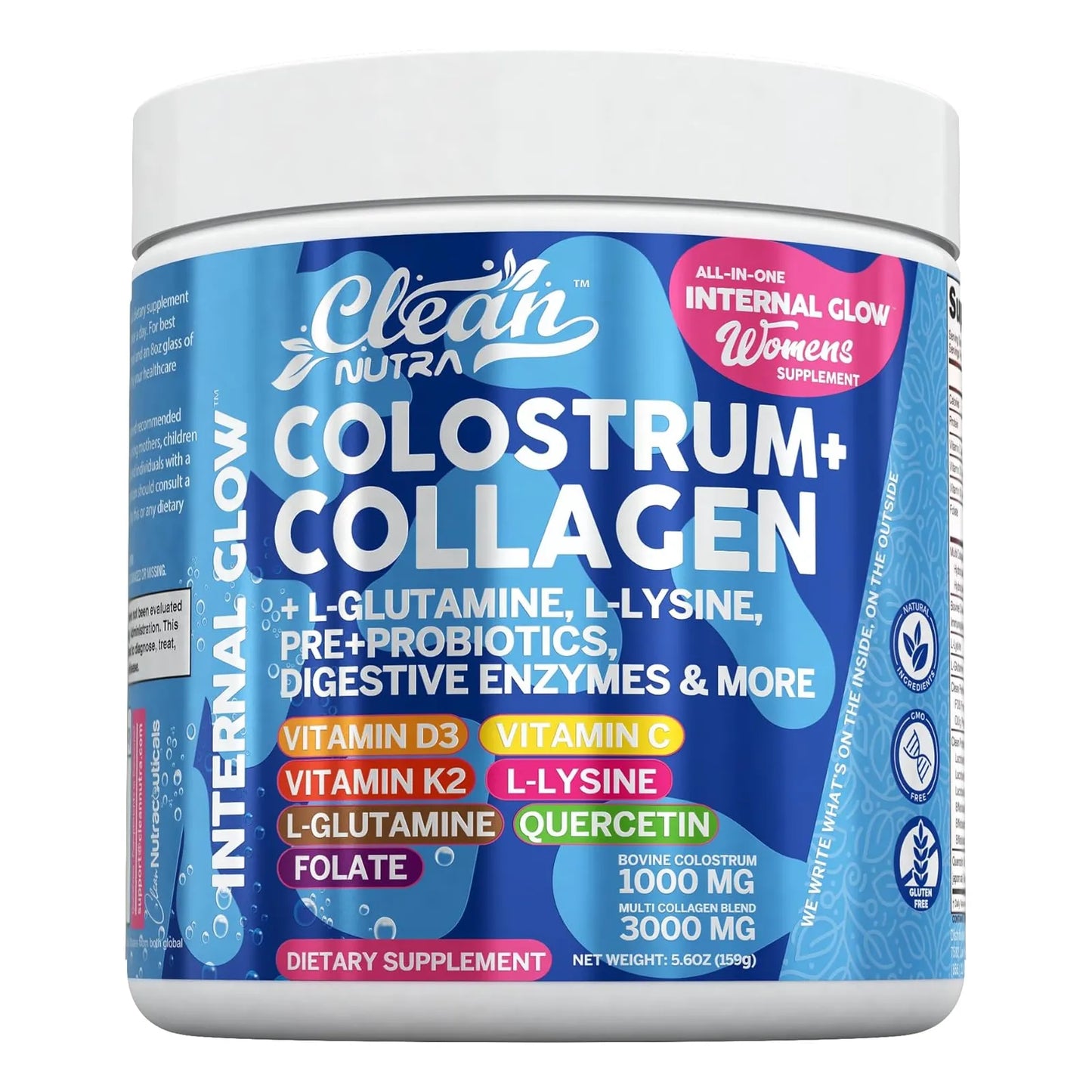 Calostro Bovino Con Colageno Y L Glutamina Suplemento Digestivo Piel Radiante