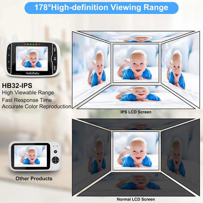 Monitor Video Bebes Hellobaby Hb32 Camara Audio Vision Nocturna