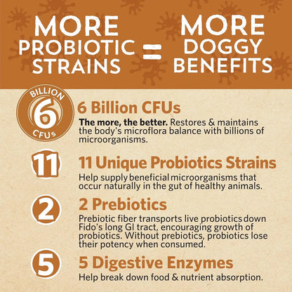 Probiótico Intestinal Para Perros Medianos 6 Mil Millones Uf Fidobiotics Good Guts Suplemento Digestivo