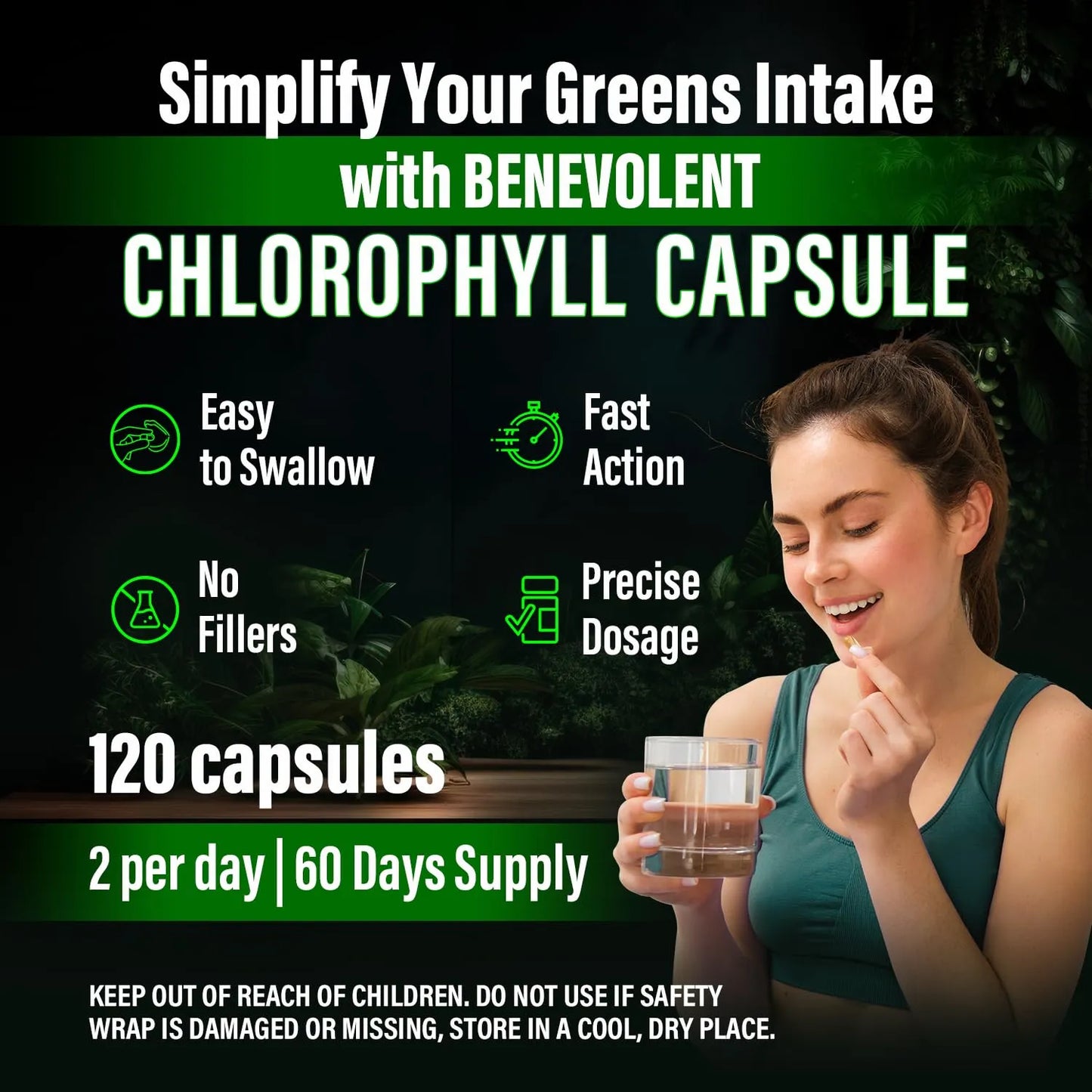 Capsulas De Clorofila 700 Mg Natural Alta Concentracion Energia Y Salud