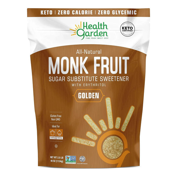 Edulcorante De Fruta De Monje Dorado Sin Omg Sin Gluten Health Garden 2.5 Lb