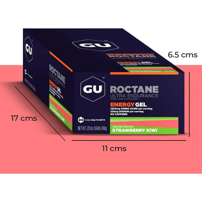 Gel Energético GU Roctane Endurance Fresa Kiwi 24 Unidades Doble Fuente Energía