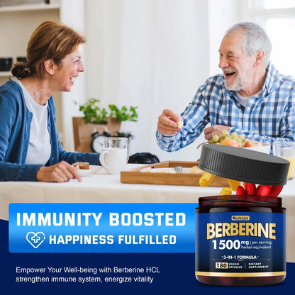 Berberina 1500 Mg Con Bergamota Soporte Metabólico y Energía Natural