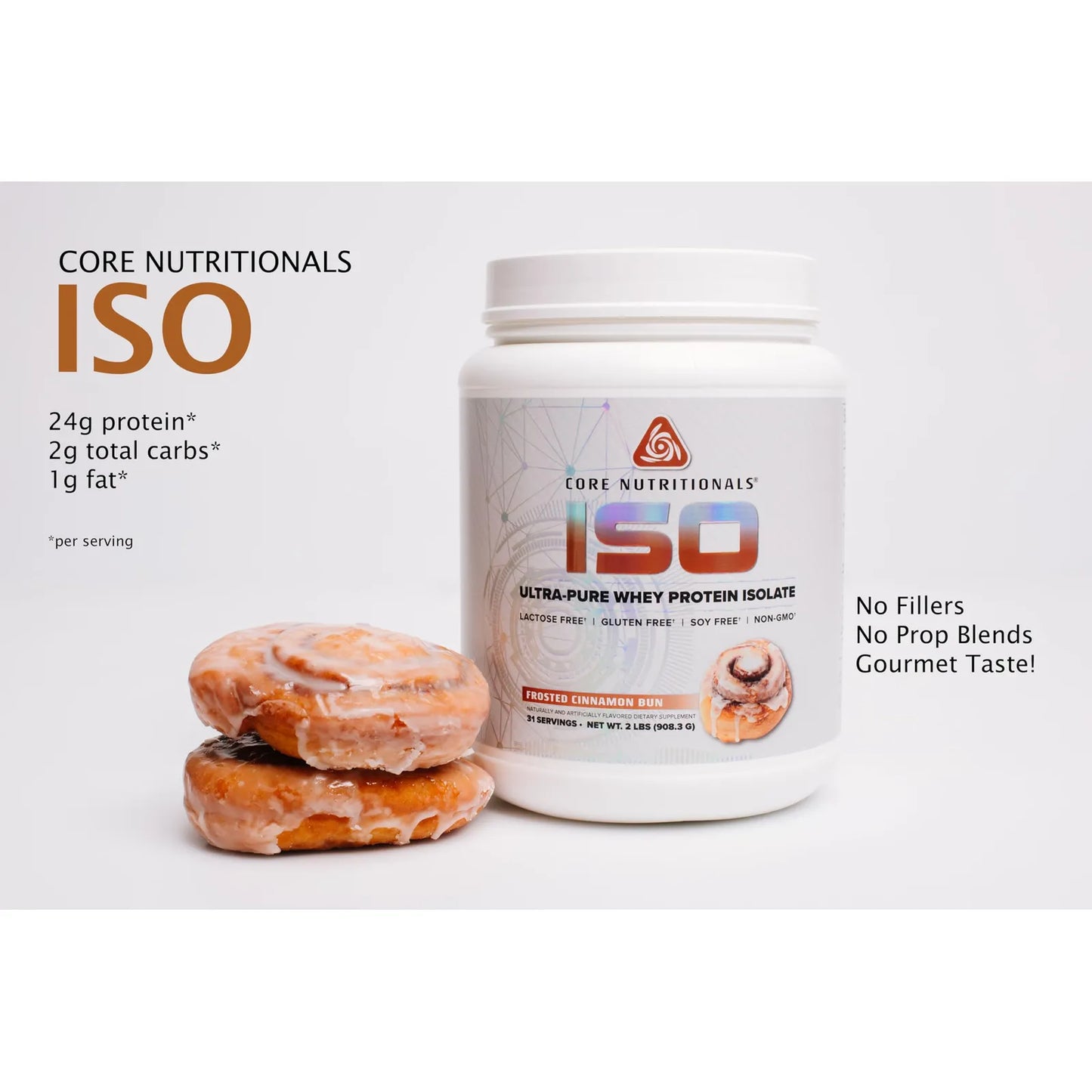 Aislado De Proteína De Suero 100 Microfiltrado Sabor Bollo De Canela 32 Porciones