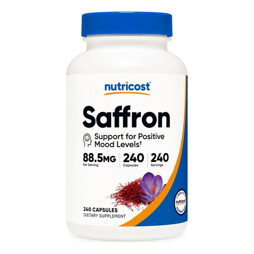 Extracto De Azafrán 88.5 Mg 240 Cápsulas Vegetales Naturales Sin Gluten Ni OMG