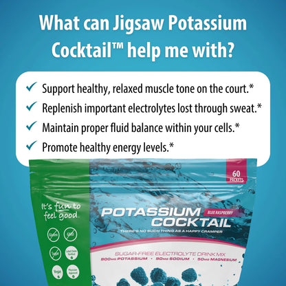 Cóctel De Potasio Sabor Frambuesa Azul Jigsaw Health 60 Porciones Bebida Electrolitos