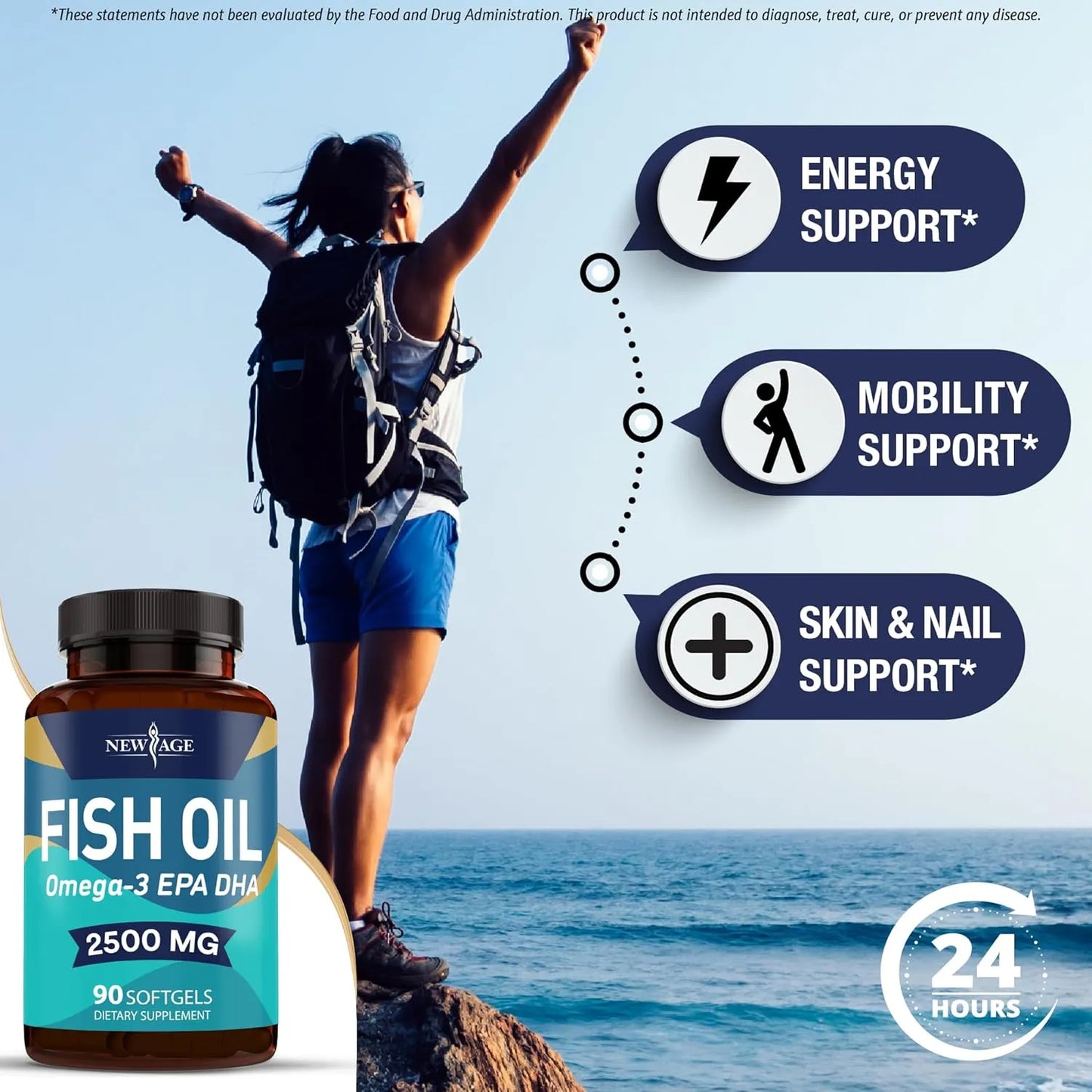 Aceite De Pescado Omega 3 2500 Mg Puro E Importado Soporte Inmune Y Articular