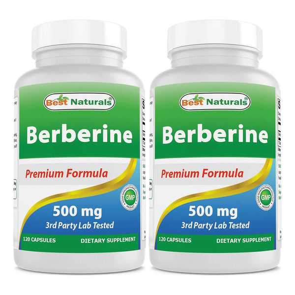 Berberina 500 Mg Best Naturals 240 Capsulas Soporte Inmunologico Cardiovascular