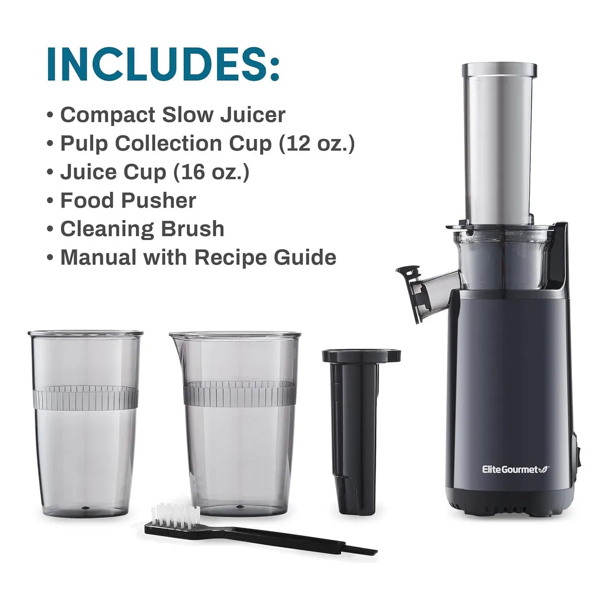 Extractor De Jugos Elite Gourmet EJX600 Negro 110V Jugos Frescos En Casa