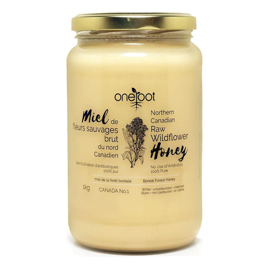 Miel De Flores Silvestres Cruda 100 Canadiense 1 Kg Natural Pura Sin Procesar