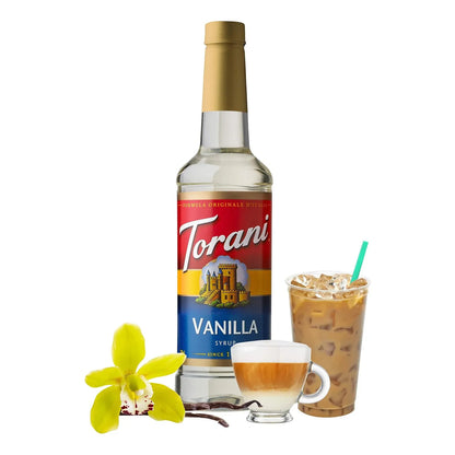 Jarabe De Vainilla Torani 25.4 Onzas Paquete De 4 Sabores Naturales Y Versatilidad