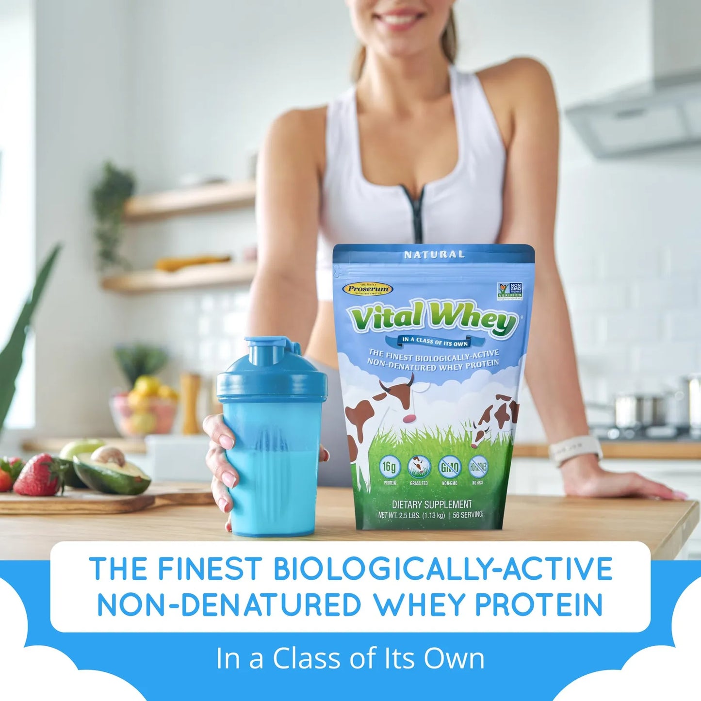 Proteína Well Wisdom Vital Whey Cacao 600g Energía Y Vitalidad