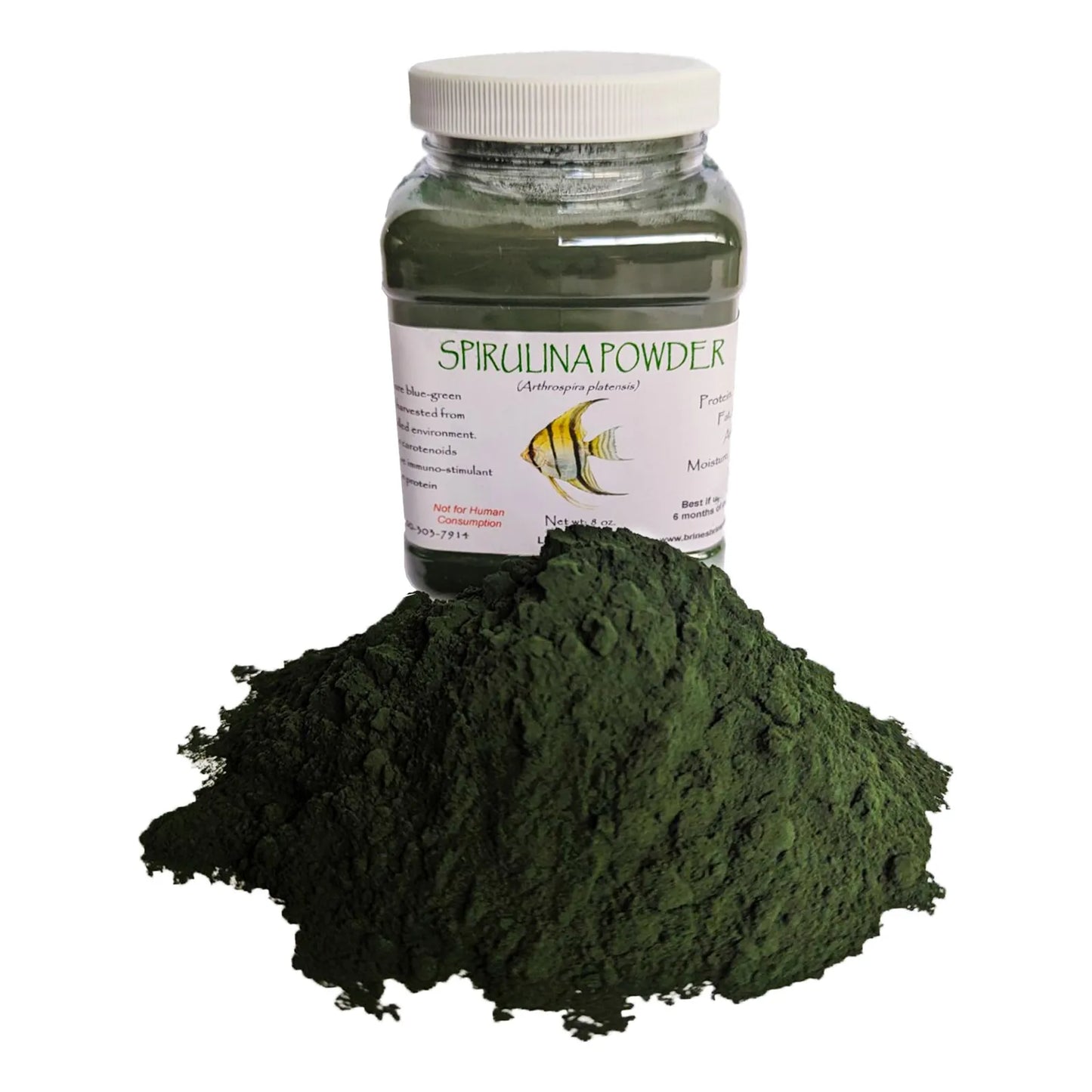 Espirulina En Polvo 8 Oz Nutricion Premium Para Peces Y Camarones
