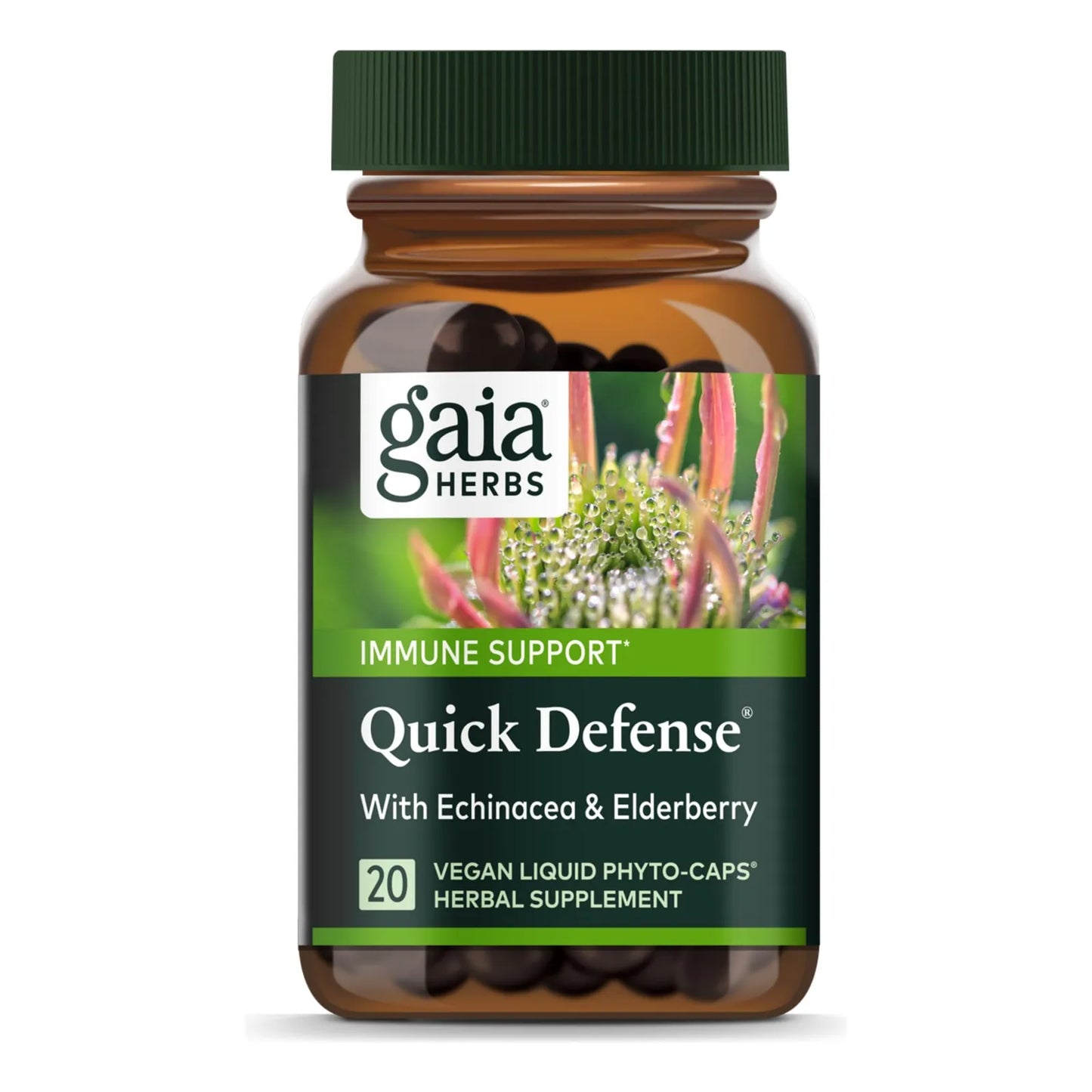 Quick Defense Suplemento Inmunológico Con Equinácea Saúco Negro Y Jengibre 20 Cápsulas