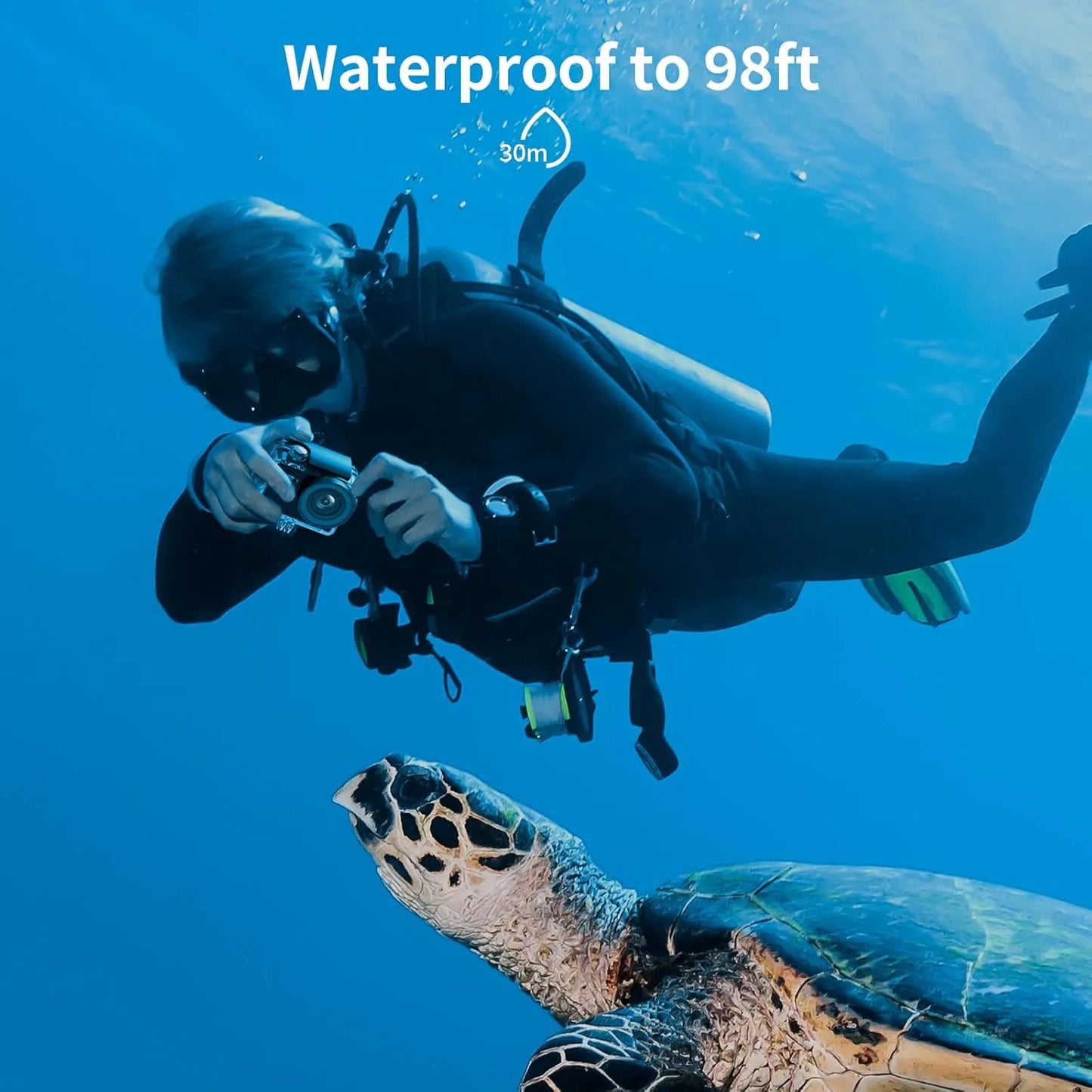 Akaso Ek7000 Camara Accion 4K30fps 20mp Impermeable Con Microfono Externo Y Kingston 64gb