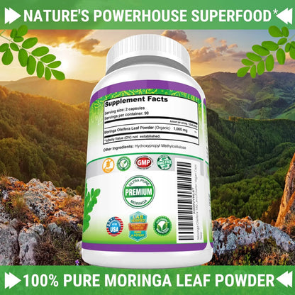 Moringa Organica En Polvo Fresh Healthcare 180 Capsulas Superalimento Premium