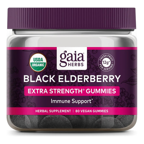 Gomitas De Saúco Negro Extra Fuertes 80 Unidades Apoyo Inmunológico Vegano