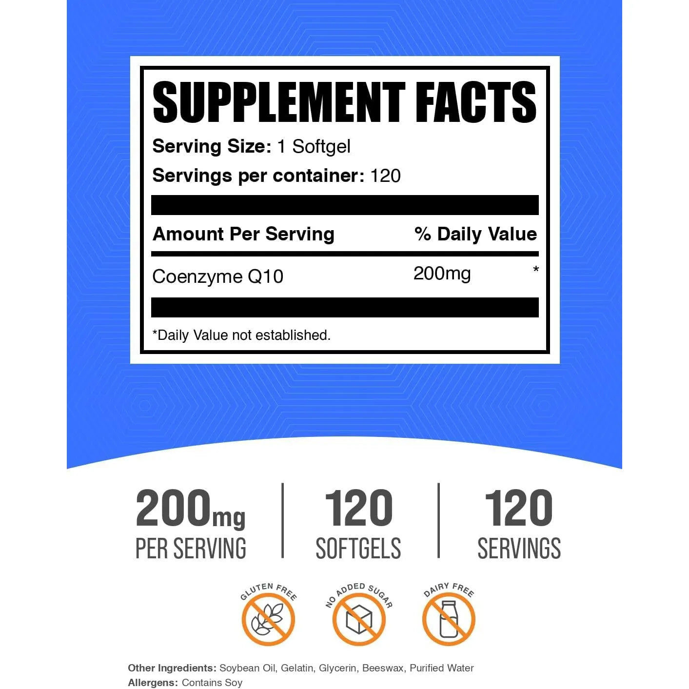 Capsulas Blandas Coq10 200mg Antioxidante Apoyo Cardiaco 120 Unidades