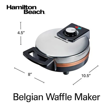 Maquina Para Hacer Gofres Belga Hamilton Beach Antiadherente Facil Limpieza