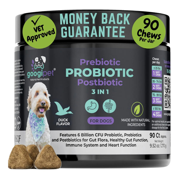 Probióticos Masticables Googipet Para Perros Salud Digestiva Y Piel