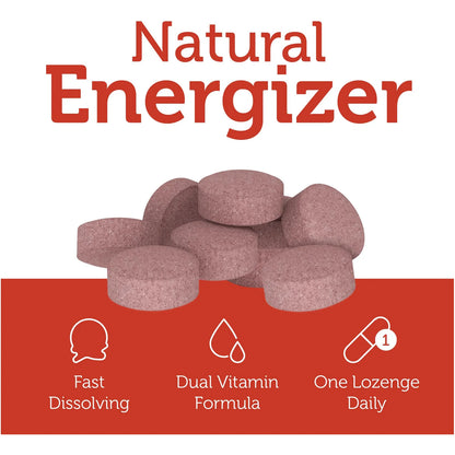 Energizador De Vitamina B12 Natural 5000 Mcg Sabor Cereza 360 Pastillas