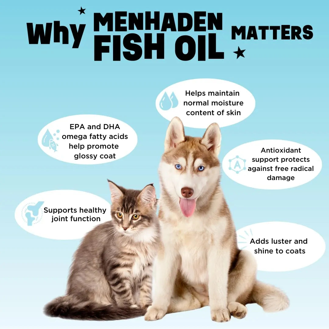 SuprOmega Aceite De Pescado Omega 3 Con Vitamina E Para Perros Y Gatos 8 Onzas