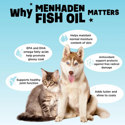 SuprOmega Aceite De Pescado Omega 3 Con Vitamina E Para Perros Y Gatos 8 Onzas