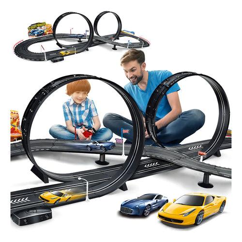 Juego De Pista De Carreras Coches Eléctricos Para Niños 6 A 12 Años Diversión Sin Límites