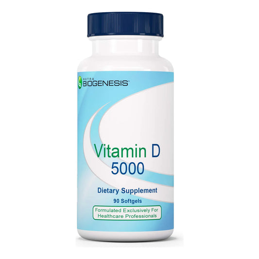 Vitamina D3 5000 UI Cápsulas Blandas Soporte Inmunológico Y Óseo Nutra BioGenesis