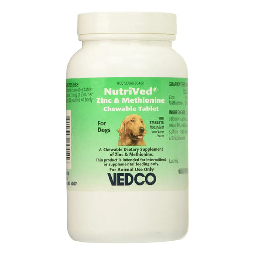 Tabletas Masticables Zinpro Para Perros 100 Unidades Fortalece Sistema Inmunológico Sabor Carne