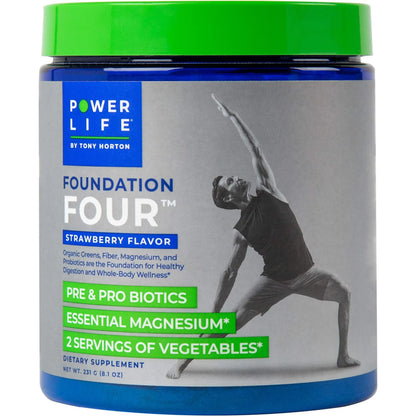 Bebida Four Greens Probióticos Magnesio Sabor Fresa Energía Y Digestión