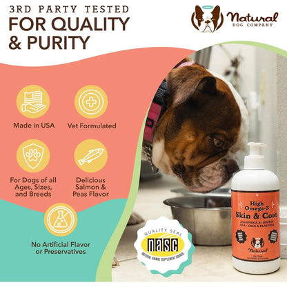 Aceite Natural Para Perros 473 Ml Salud Piel Pelaje Suave Om Natural Dog Company