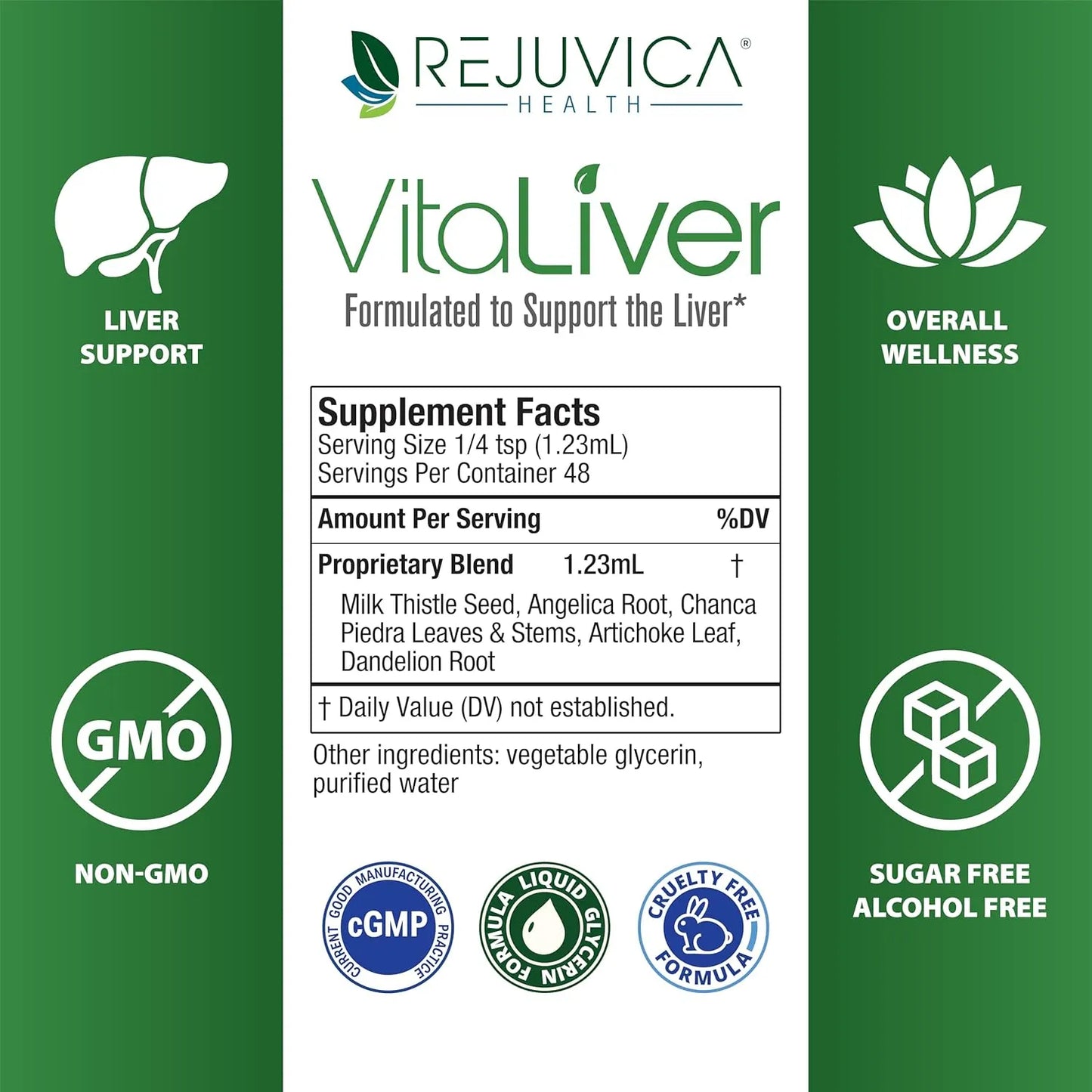 VitaLiver Suplemento Liquido Natural Limpieza Higado Cardo Lechoso Piedra Chanca