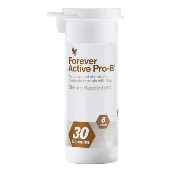 Forever Active Pro B Probiótico Avanzado 8 Mil Millones UFC 6 Cepas Sinérgicas 30 Cápsulas