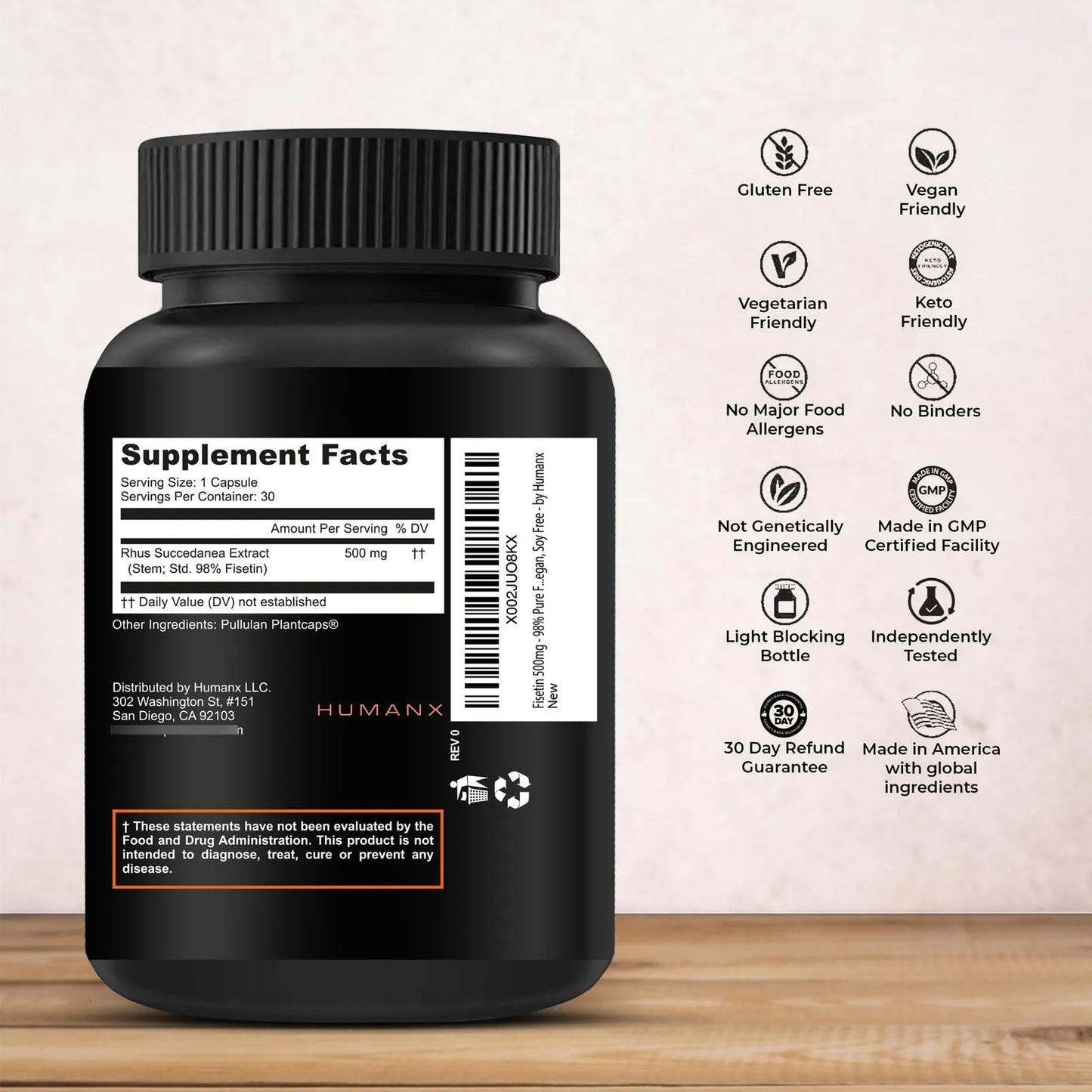 Fisetina 500mg 98 Pura Activador Senolitico Antienvejecimiento Y Salud Cerebral