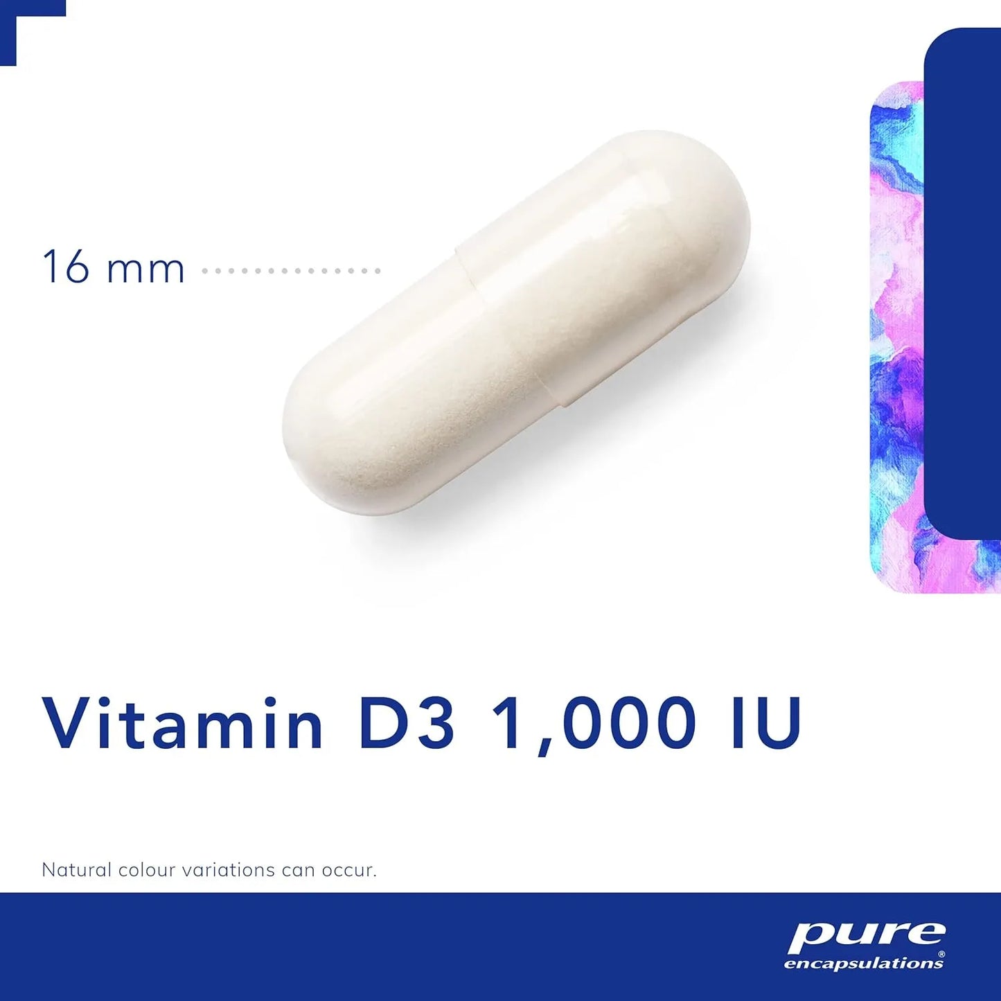 Vitamina D3 1000 IU Pure Encapsulations 120 Capsulas Salud Huesos Corazon Inmune