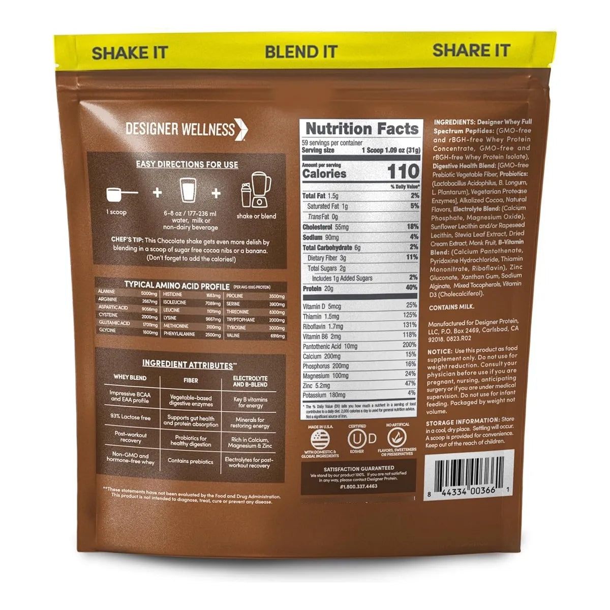 Proteinawhey Suero De Leche Chocolate Gourmet 4 Lb Proteina Premium Sin Artificiales