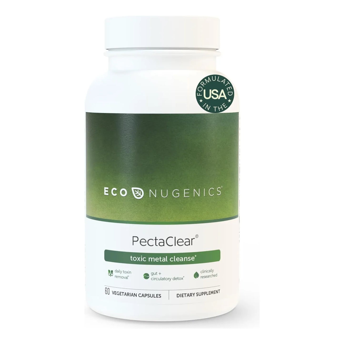 PectaClear Suplemento Desintoxicante Con Pectina Citrica Y Alginato 60 Capsulas