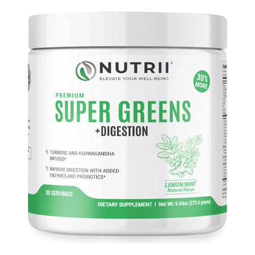 Superalimento En Polvo Orgánico Verde Nutrii Super Greens Digestion Energía Inmunidad