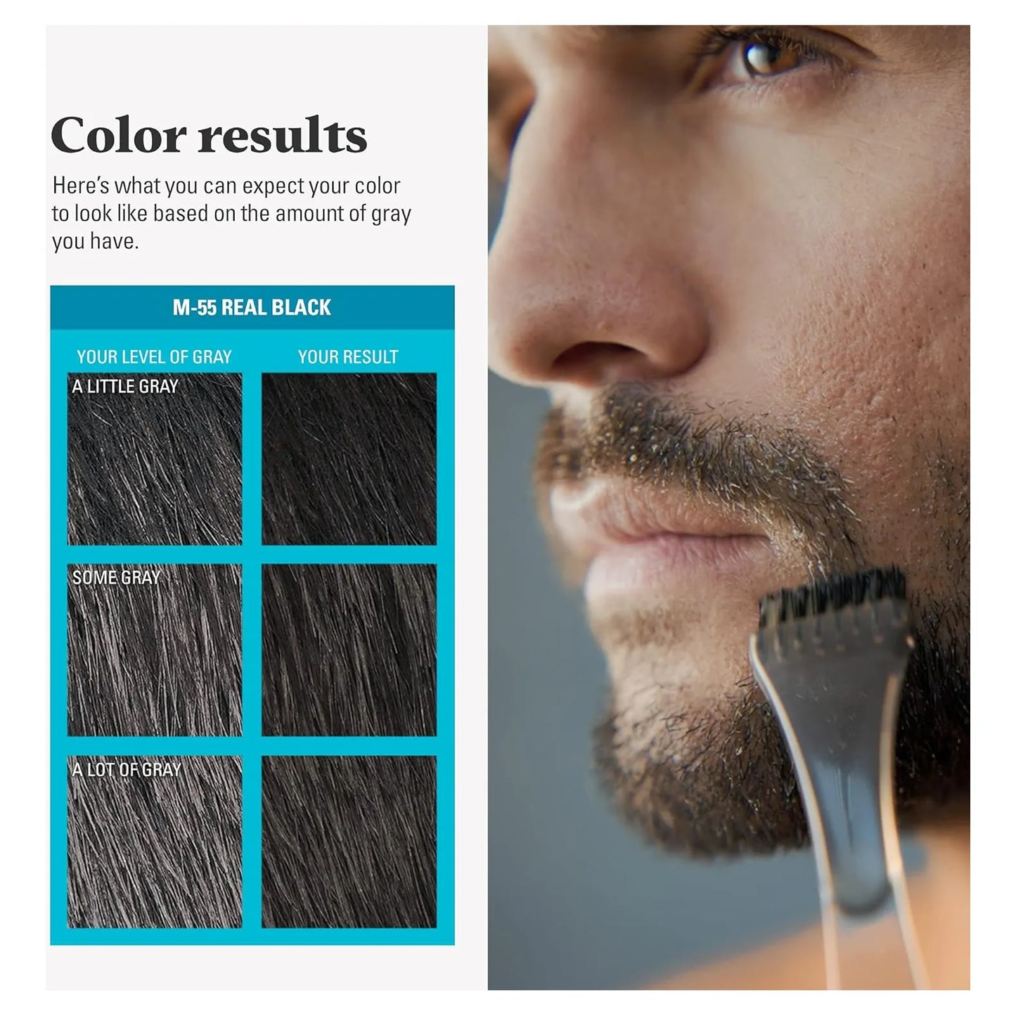 Just For Men Tinte Barba Y Bigote M55 Real Black X3 Nutricion Y Color Duradero