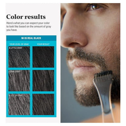 Just For Men Tinte Barba Y Bigote M55 Real Black X3 Nutricion Y Color Duradero