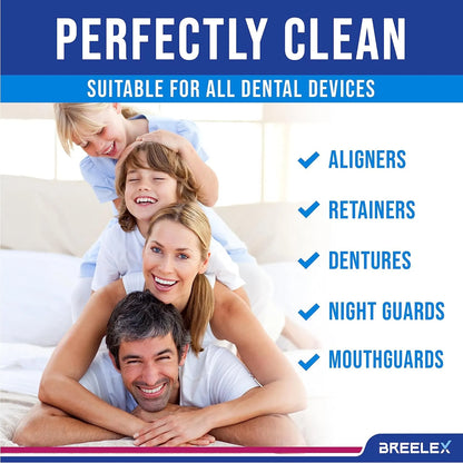 Tabletas Limpiadoras Dentaduras Breelex 120 Unidades Elimina Manchas Y Bacterias