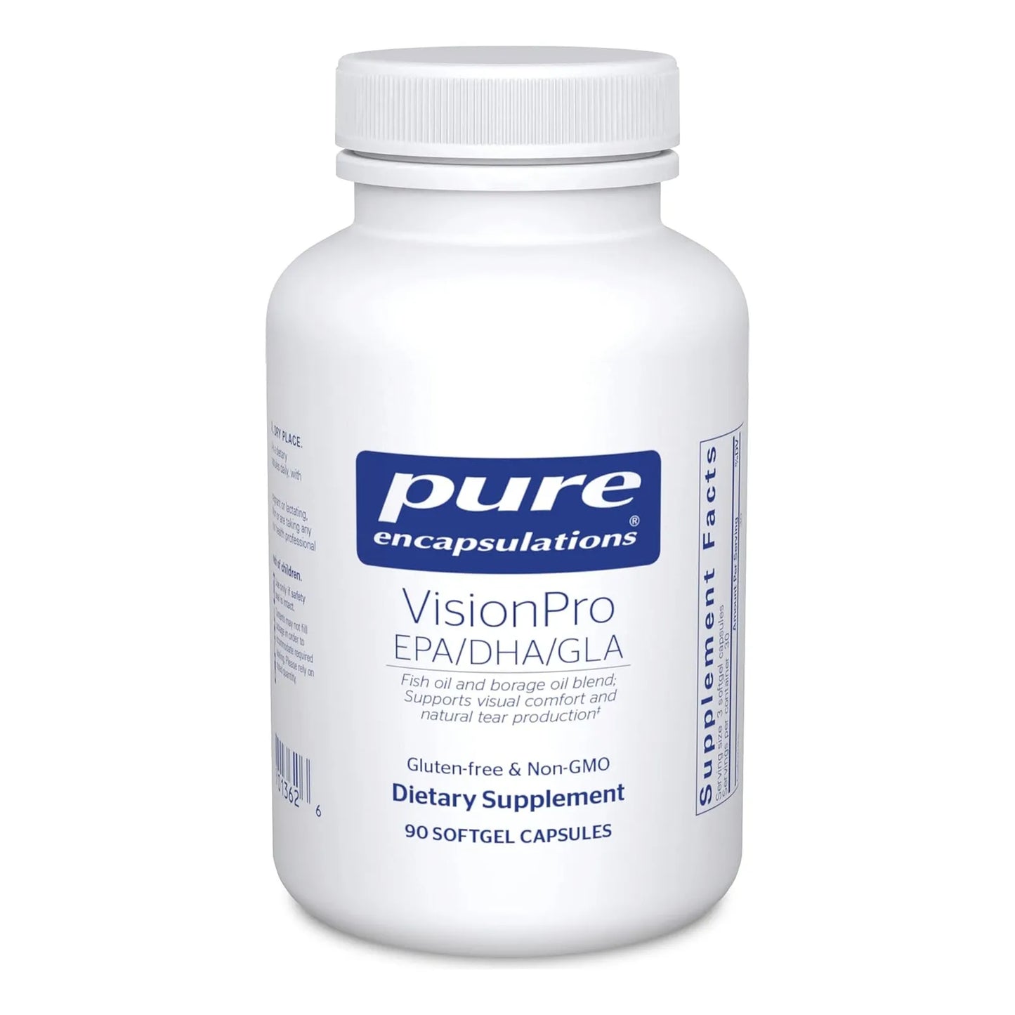 Capsulas VisionPro EPA DHA GLA Apoyo Lagrimas Y Retencion Humedad Ocular Pure Encapsulations