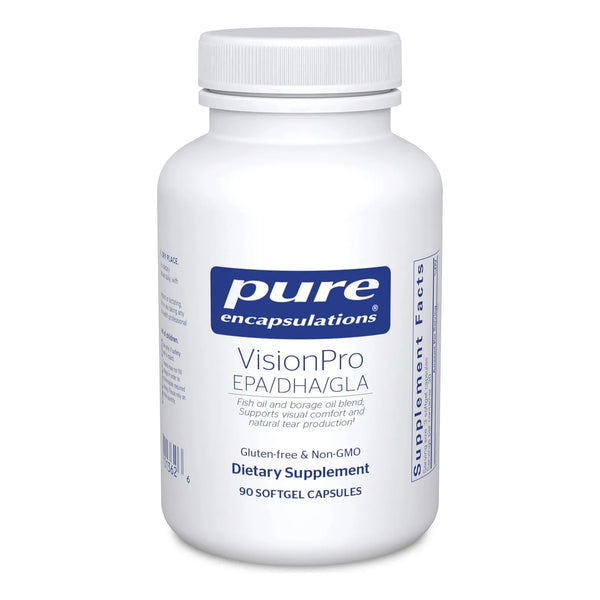 Capsulas VisionPro EPA DHA GLA Apoyo Lagrimas Y Retencion Humedad Ocular Pure Encapsulations